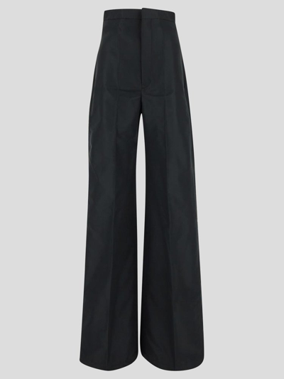 Rick Owens Straight Leg Trousers In Black