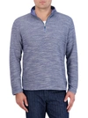 Robert Graham Ledson Space Dye Quarter Zip Top In Navy