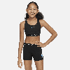 Nike Kids' Big Girls Logo Tape Racerback Top And Swim Shorts, 2 Piece Set In Black