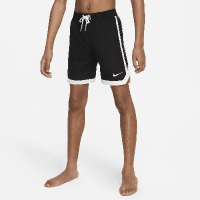 Nike Swim Fadeaway Big Kids' (boys') 7" Volley Shorts In Black