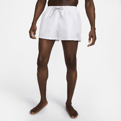 Nike Men's Swim Essential 3" Volley Shorts In White