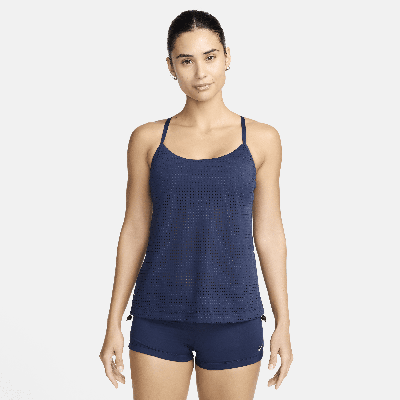 Nike Women's Essential Layered Tankini Top In Blue