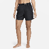 Nike Women's Swim Voyage Cover-up Shorts In Black