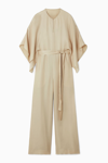 COS CAPE-SLEEVE TWILL JUMPSUIT