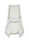 Bottega Veneta Exclusive Checked Cotton Midi Skirt In Checked