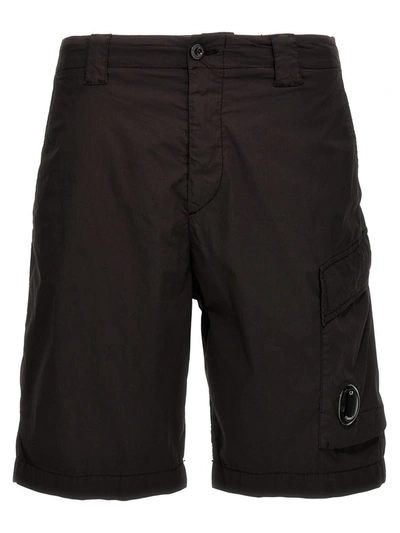 C.p. Company Stretch Cargo Bermuda Shorts In Black