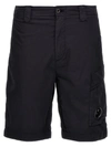 C.p. Company Bermuda Shorts With Stretch Cotton Blend In Blue