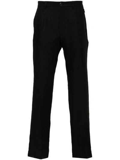 DOLCE & GABBANA DOLCE & GABBANA SLIM FIT LINEN TROUSERS