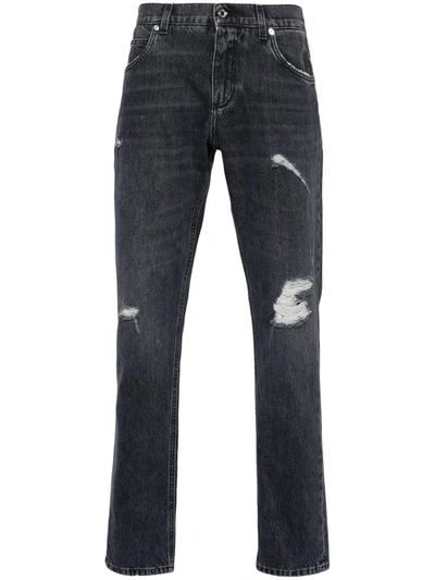 Dolce & Gabbana Slim Fit Jeans Matching Variant In Grey