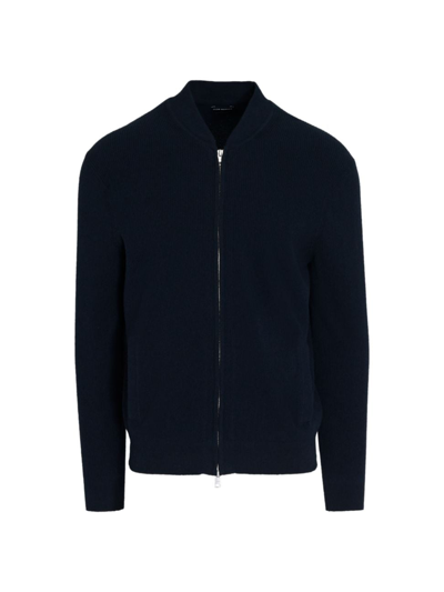 Club Monaco Men's Ribbed Bouclé Bomber Jacket In Navy