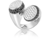 GUCCI DESIGNER RINGS BLACK AND WHITE CONTRARIE' RING