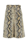Jil Sander Python-effect Leather Bermuda Shorts In Animal Print