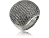 GUCCI DESIGNER RINGS LARGE CUBIC ZIRCONIA STERLING SILVER COCKTAIL RING