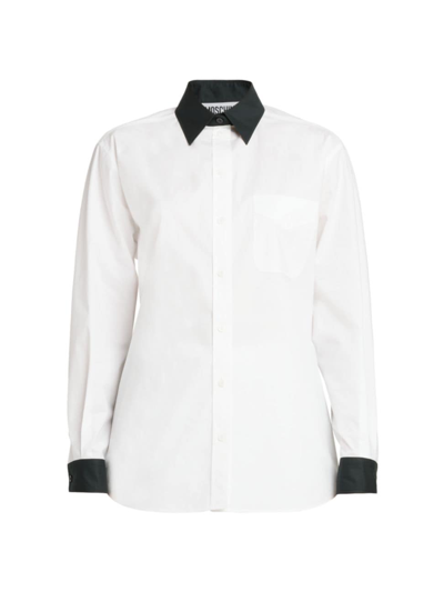 Moschino Women's Gone With The Wind Blouse In White Black