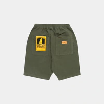 Service Works Classic Canvas Chef Shorts In Green