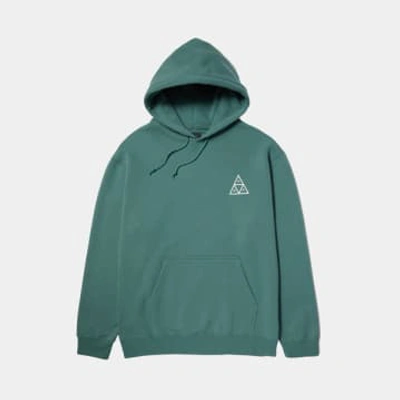 Huf Set Triple Triangle Pullover Hoodie In Green