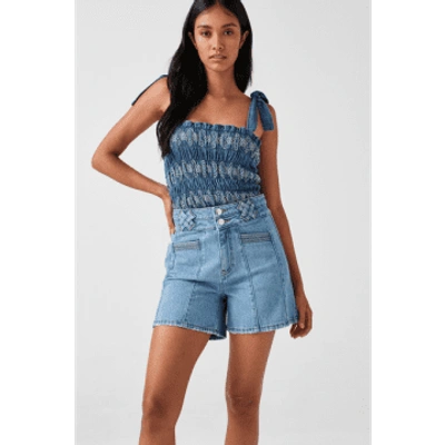 Seventy + Mochi Willow Short In Rodeo Vintage In Blue