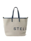 STELLA MCCARTNEY STELLA MCCARTNEY LOGO-PRINT CANVAS TOTE BAG