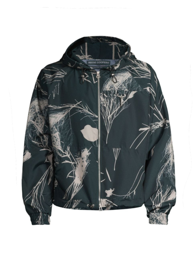 Reese Cooper Men's Desert Brush Print Ripstop Packable Hooded Jacket In Forest