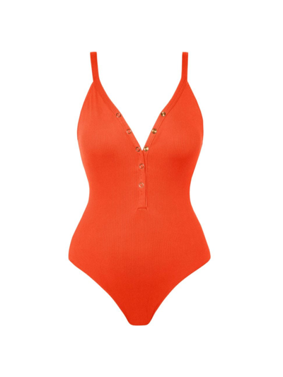 Robin Piccone Women's Amy One-piece Swimsuit In Marmalade