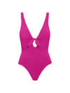 ROBIN PICCONE WOMEN'S AVA PLUNGE BOW ONE-PIECE SWIMSUIT