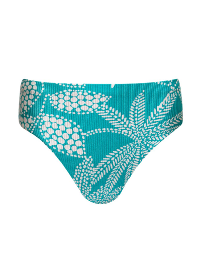 Robin Piccone Women's Romy High-waist Bikini Bottom In Ocean