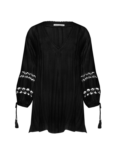 Robin Piccone Women's Jo Cotton Cover-up Tunic In Black