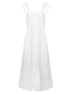 Robin Piccone Women's Fiona Textured Stretch Cotton Maxi Dress In White