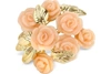 GUCCI DESIGNER BROOCHES & PINS PINK ROSES GOLD PLATED BROOCH