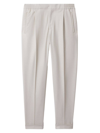 Reiss Brighton Relaxed Drawstring Trousers With Turn-ups In Stone