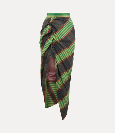 Vivienne Westwood Side Panther Skirt In Combat-tartan