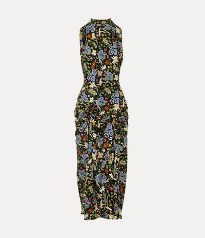 Vivienne Westwood Sleeveless Cj Midi Dress In Folk-flower