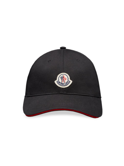 Moncler Men's Logo Baseball Cap In Black
