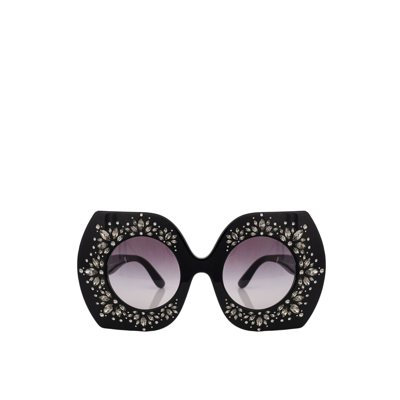 Dolce & Gabbana Crystal Sunglasses In Black