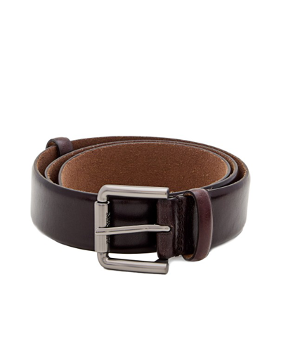 Max Mara Wet Leather Belt In Brown