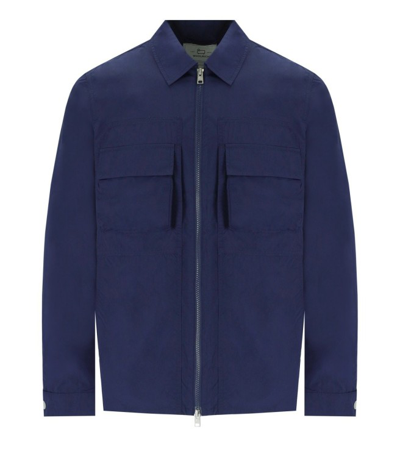 Woolrich Crinkle Blue Shirt-style Jacket