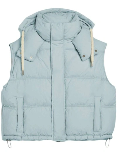Ami Alexandre Mattiussi Hooded Padded Gilet In Blue