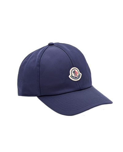 Moncler Baseball Cap With Logo In Blue