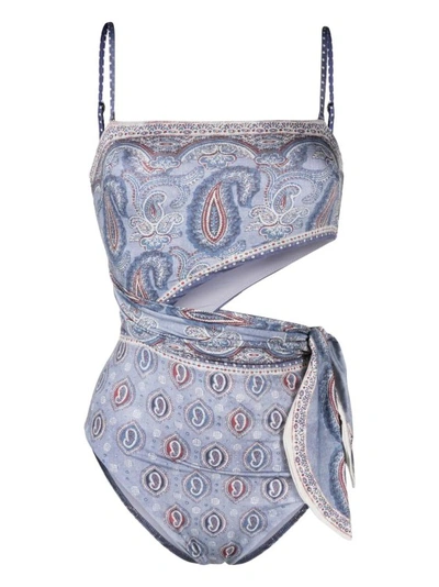 ZIMMERMANN VITALI PLACEMENT PAISLEY PRINT SWIMSUIT