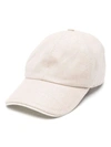 ELEVENTY LEATHER-PIPING BASEBALL CAP