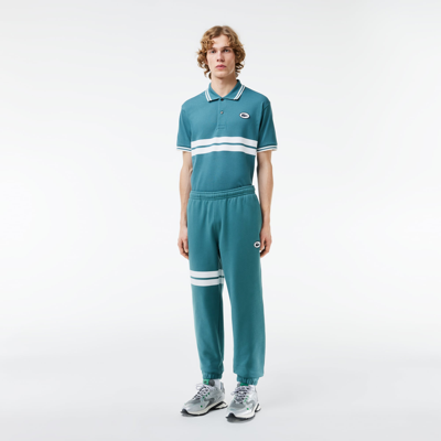 Lacoste Men's Bold Stripes Fleece Sweatpants - S - 3 In Blue