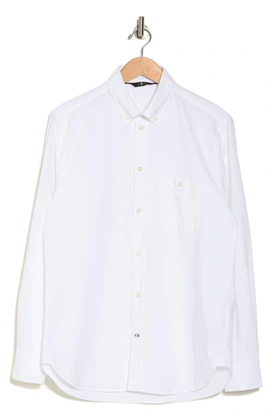 7 For All Mankind Oxford Button-down Shirt In White