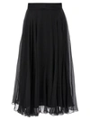 Dolce & Gabbana High-waisted Pleated Midi Skirt In Black