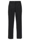 Dolce & Gabbana Wool Canvas Trousers Pants Black In Black