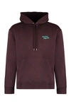 Maison Kitsuné Drawstring Hood Cotton Hoodie In Brown