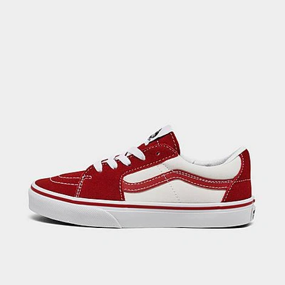 Vans Little Kids' Sk8-low Casual Shoes In Red/marshmallow