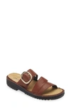 Naot Frey Sandal In Soft Chestnut Leather