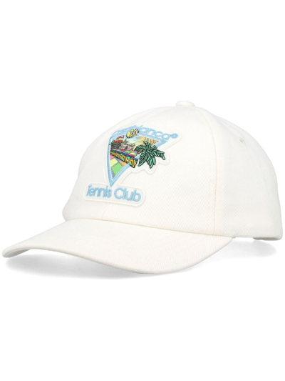 Casablanca Afro Cubismo Tennis Club Cap In White