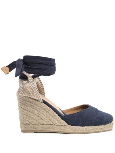 Castaner Since 1927 Carina Raffia Wedge Espadrilles In Blue