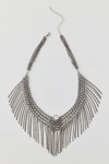 URBAN OUTFITTERS MESH BIB NECKLACE IN SILVER, WOMEN'S AT URBAN OUTFITTERS